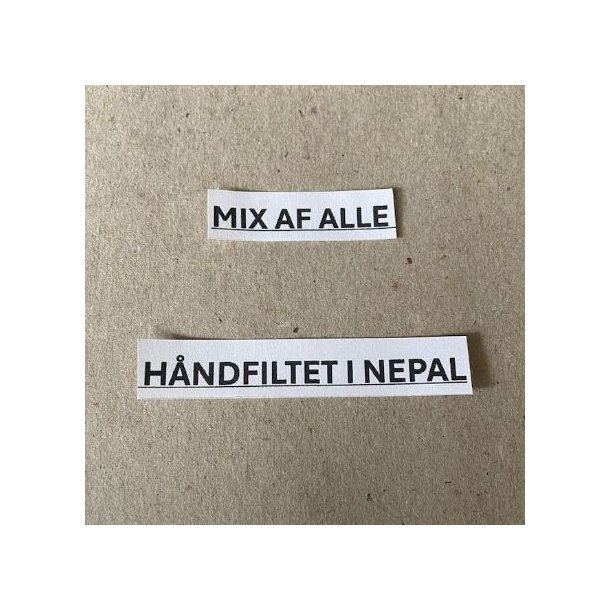 Lykkepakke, mix af kategorien "Hndfiltet fra Nepal"