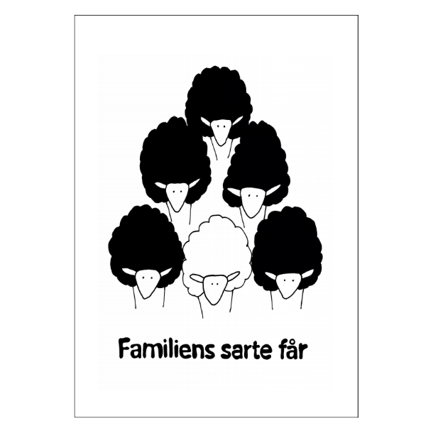 "Familiens sarte fr", kort 21 x 30 cm