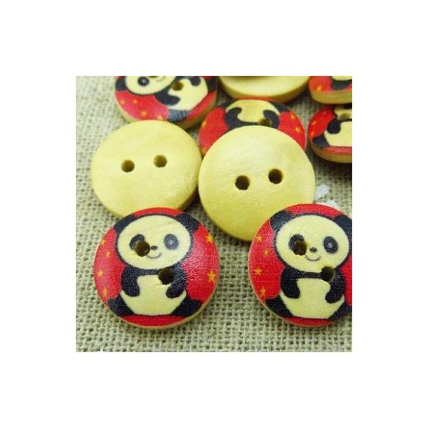 Rde knapper med pandaer