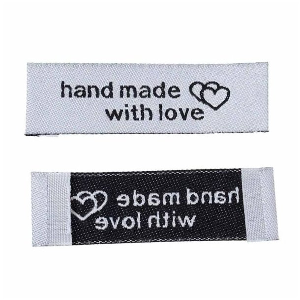 Flotte mærker, "Handmade with love" - Sy/strik mærker/labels, -20% - mosen