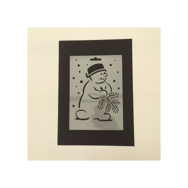 Stencil, flot snemand
