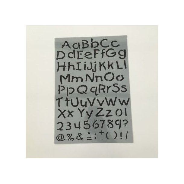 Stencil, bogstaver i to udgaver, 30 cm