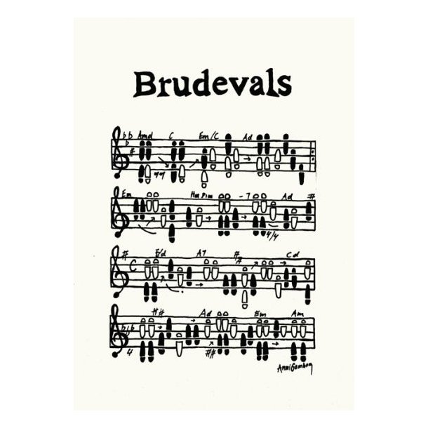 "Brudevals" Anni Gamborg noder, poster
