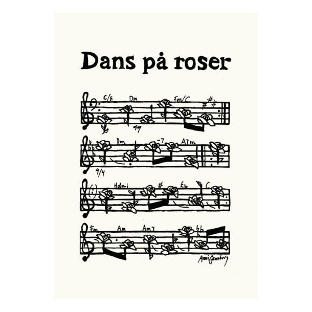 "Dans p roser" Anni Gamborg noder, poster