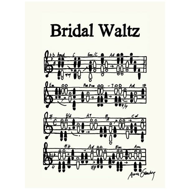 "Bridal Waltz" Anni Gamborg noder, kort 15 x 21 cm