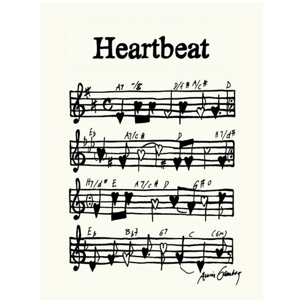 "Heartbeat" Anni Gamborg noder, kort 15 x 21 cm