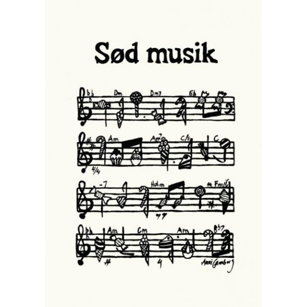 "Sd musik" Anni Gamborg noder, poster