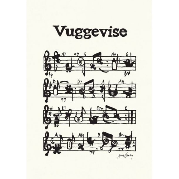 "Vuggevise" Anni Gamborg noder, poster