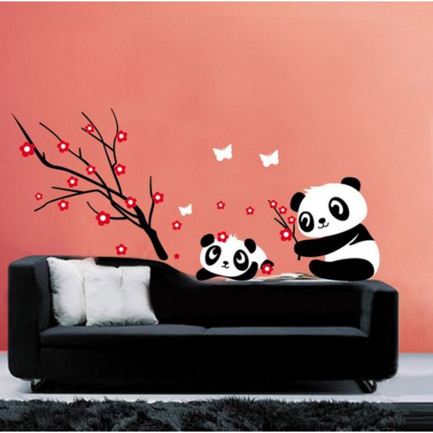 Wallsticker med pandaer