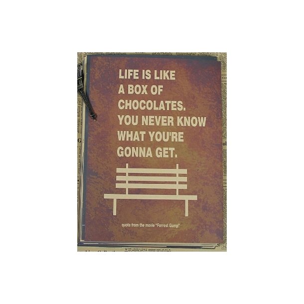 Lille poster, "Life is like a box of chokolates" mrk